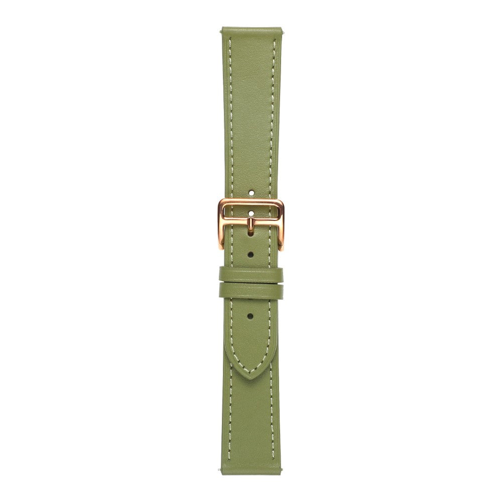 20mm Universal textured genuine leather watch strap - Green#serie_6