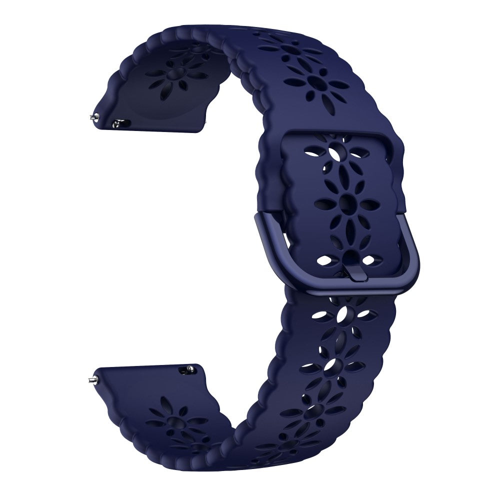 20mm Universal plum blossom silicone watch strap - Midnight Blue#serie_9