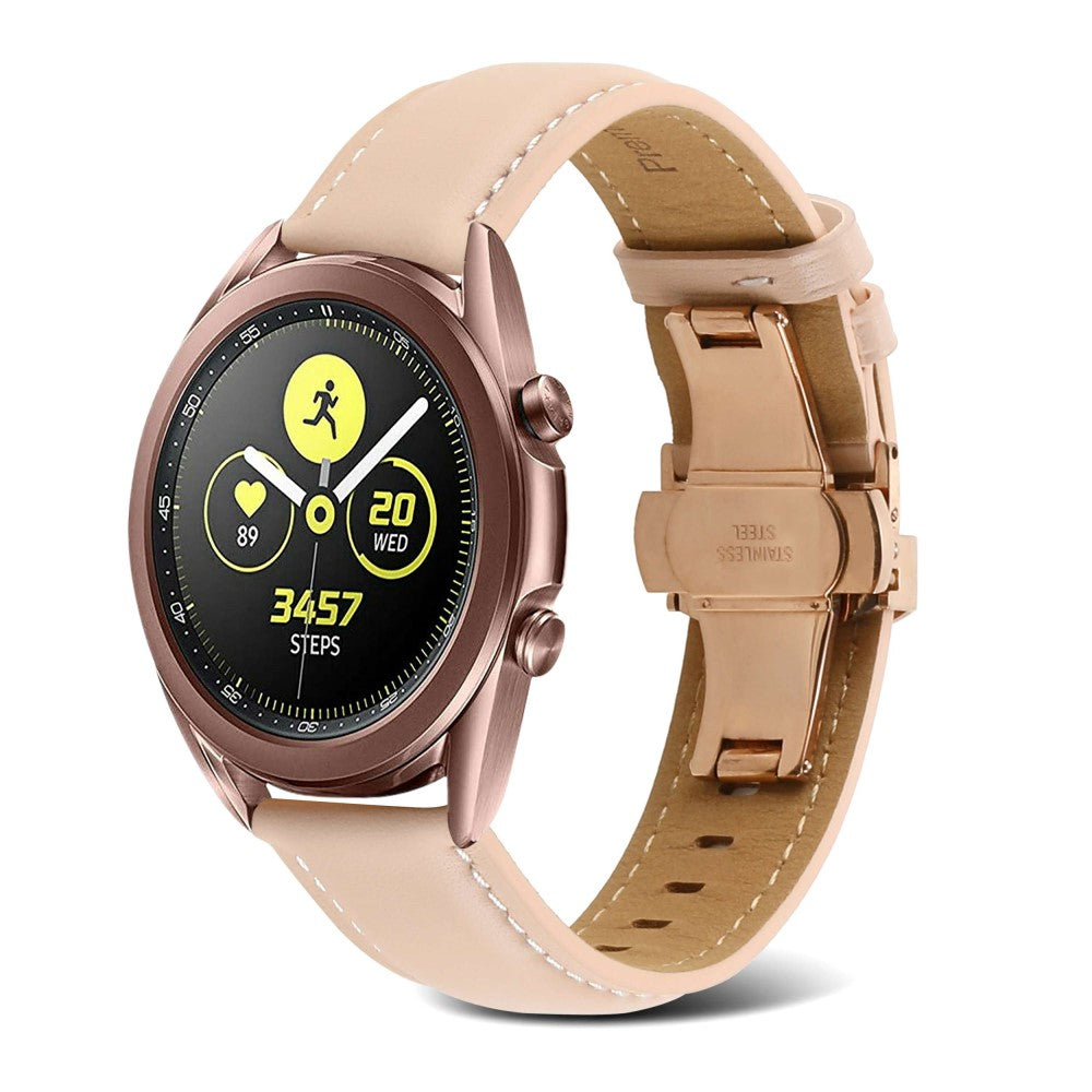 20mm Universal textured genuine leather watch strap - Light Pink#serie_3