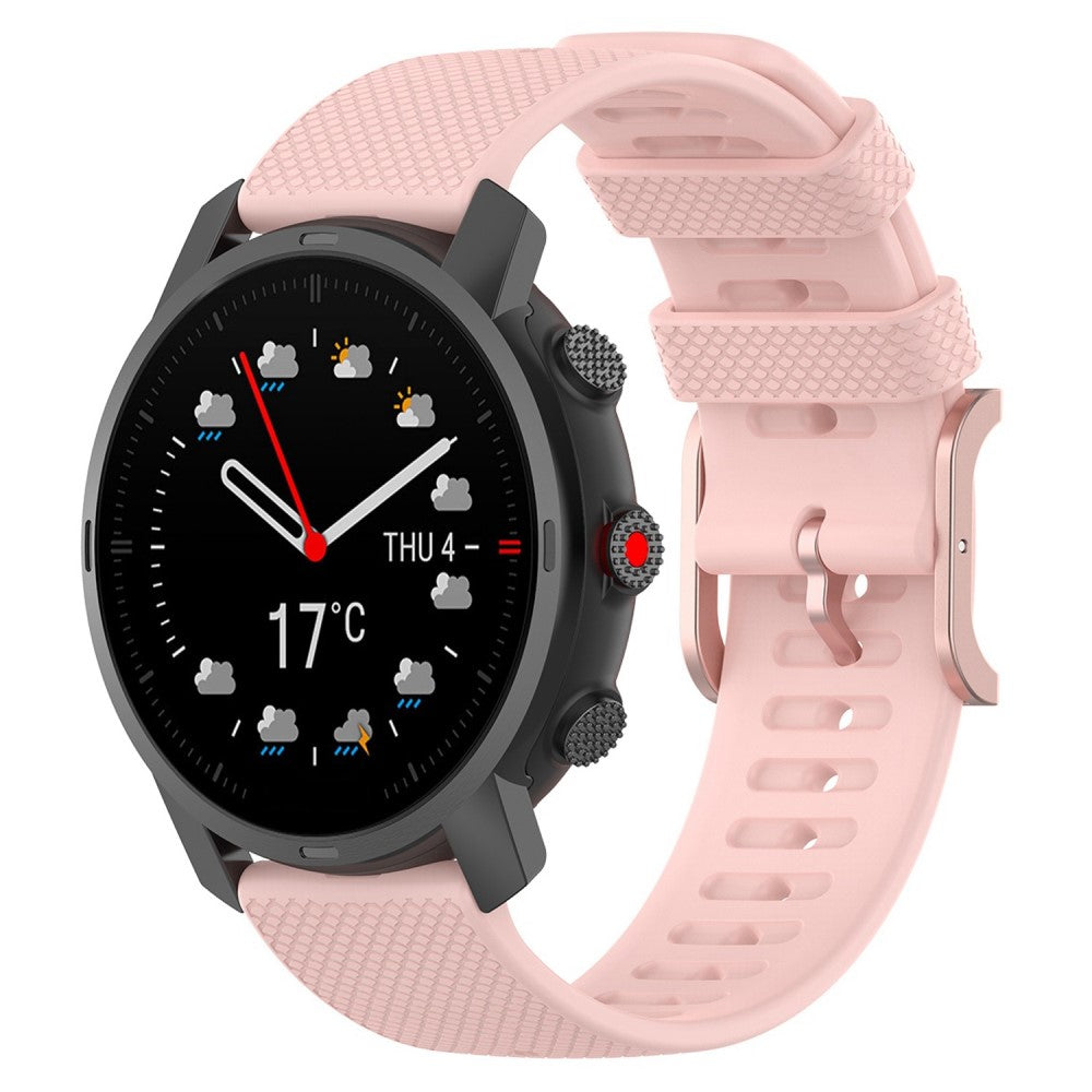 22mm Universal dots design silicone watch strap - Light Pink#serie_8