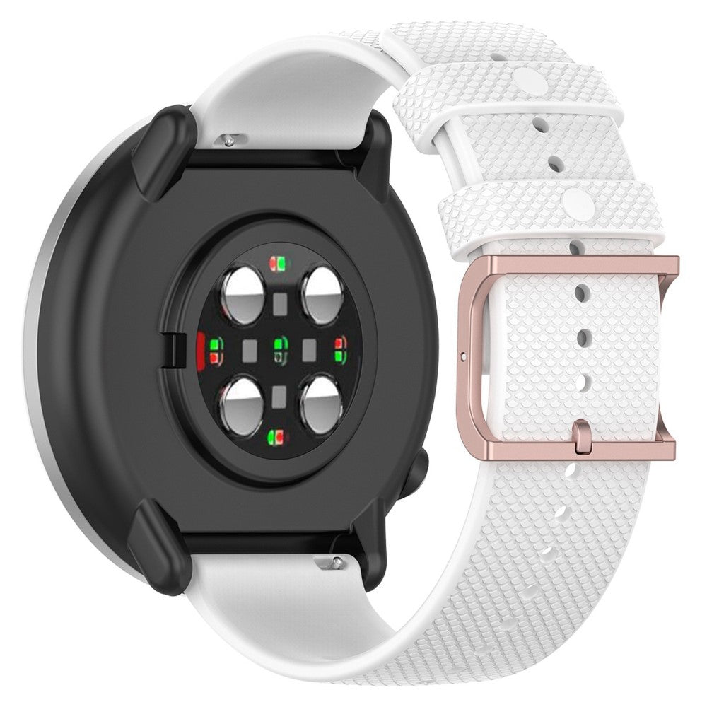 20mm Universal dots design silicone watch strap - White#serie_2