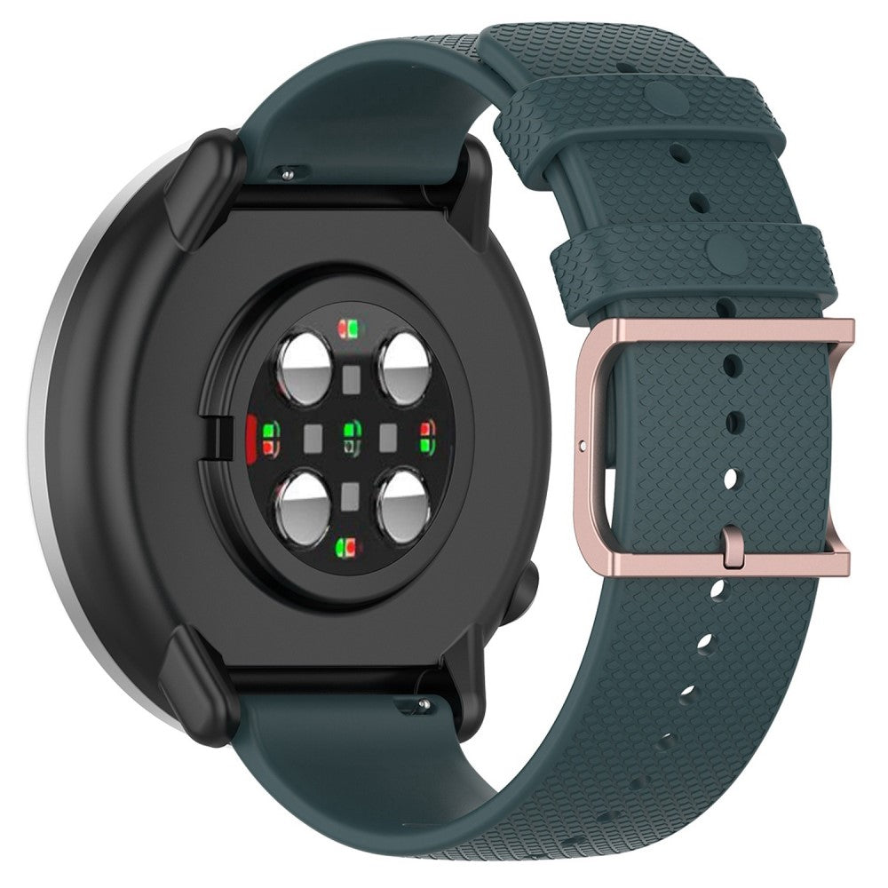 20mm Universal dots design silicone watch strap - Dark Green#serie_6