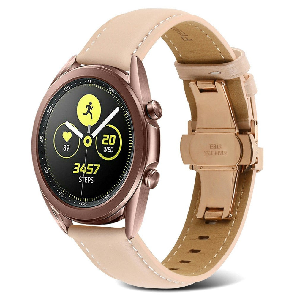 22mm Universal elegant genuine leather watch strap - Light Pink#serie_5