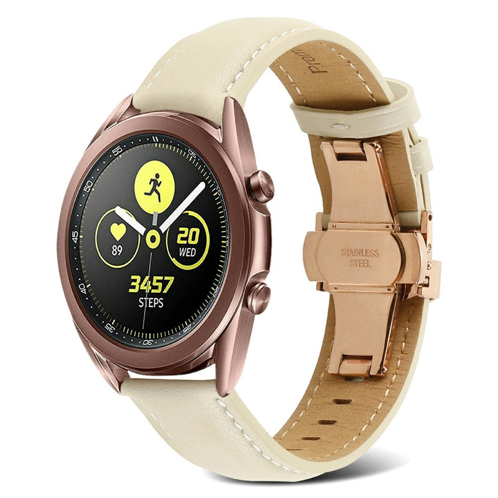 22mm Universal elegant genuine leather watch strap - Apricot#serie_6