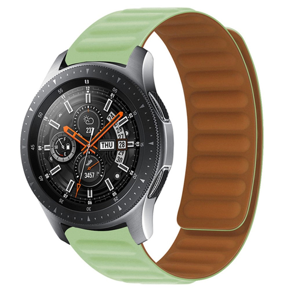 20mm Universal silicone magnetic lock watch strap - Green#serie_17