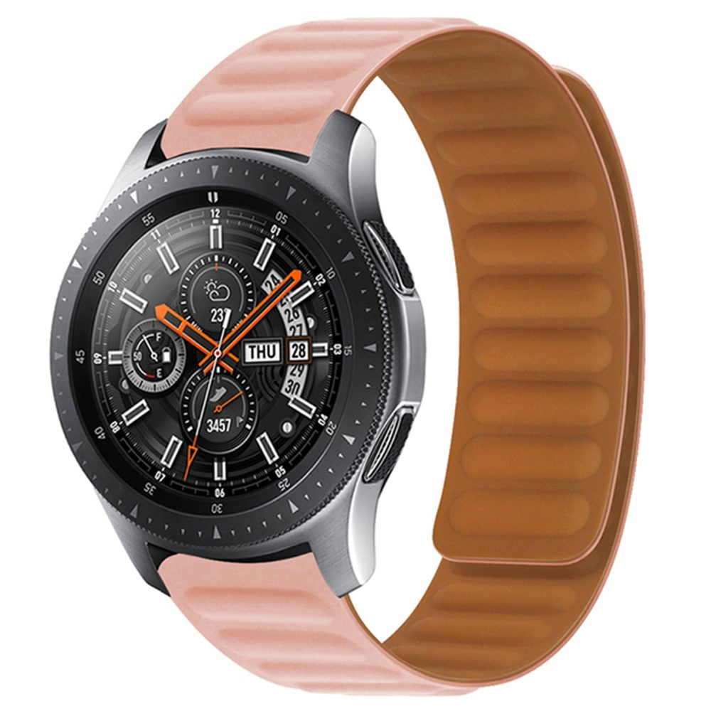 22mm Universal silicone magnetic lock watch strap - Pink#serie_6