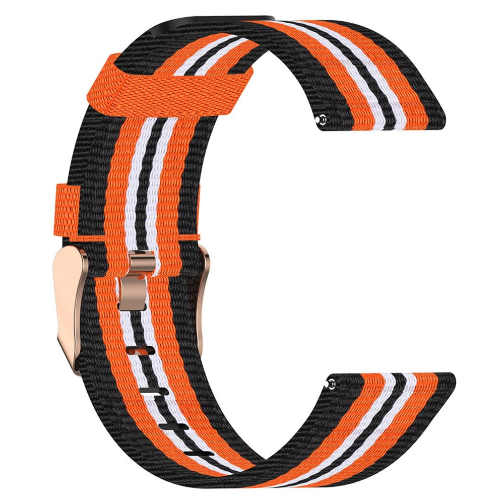19mm nylon watch strap for Haylou / Noise / Willful watch - Black / Orange#serie_1