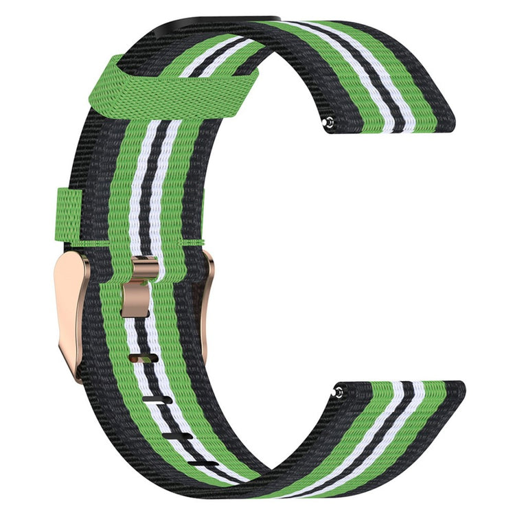 19mm nylon watch strap for Haylou / Noise / Willful watch - Black / Lime#serie_3