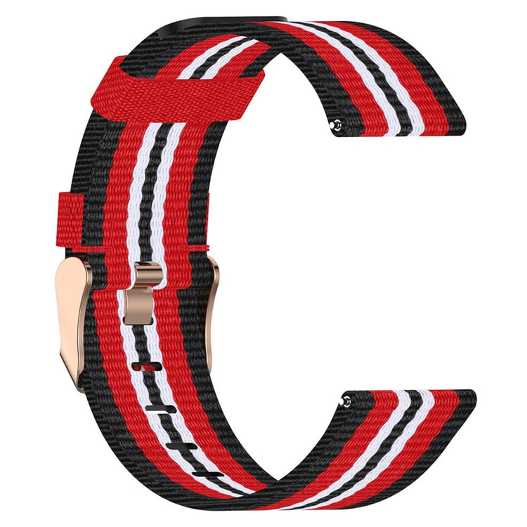 19mm nylon watch strap for Haylou / Noise / Willful watch - Black / Red#serie_5