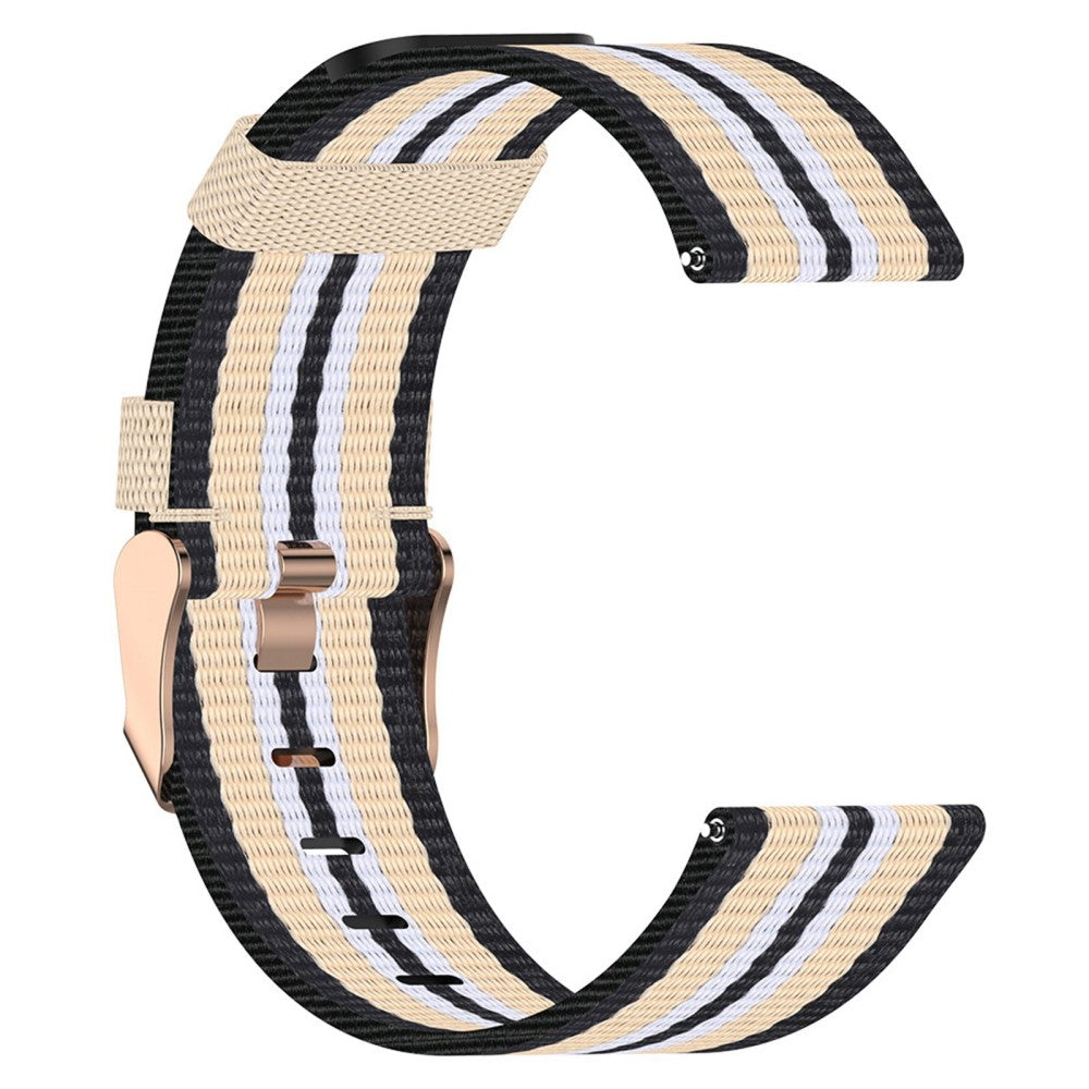 19mm nylon watch strap for Haylou / Noise / Willful watch - Black / Beige#serie_7