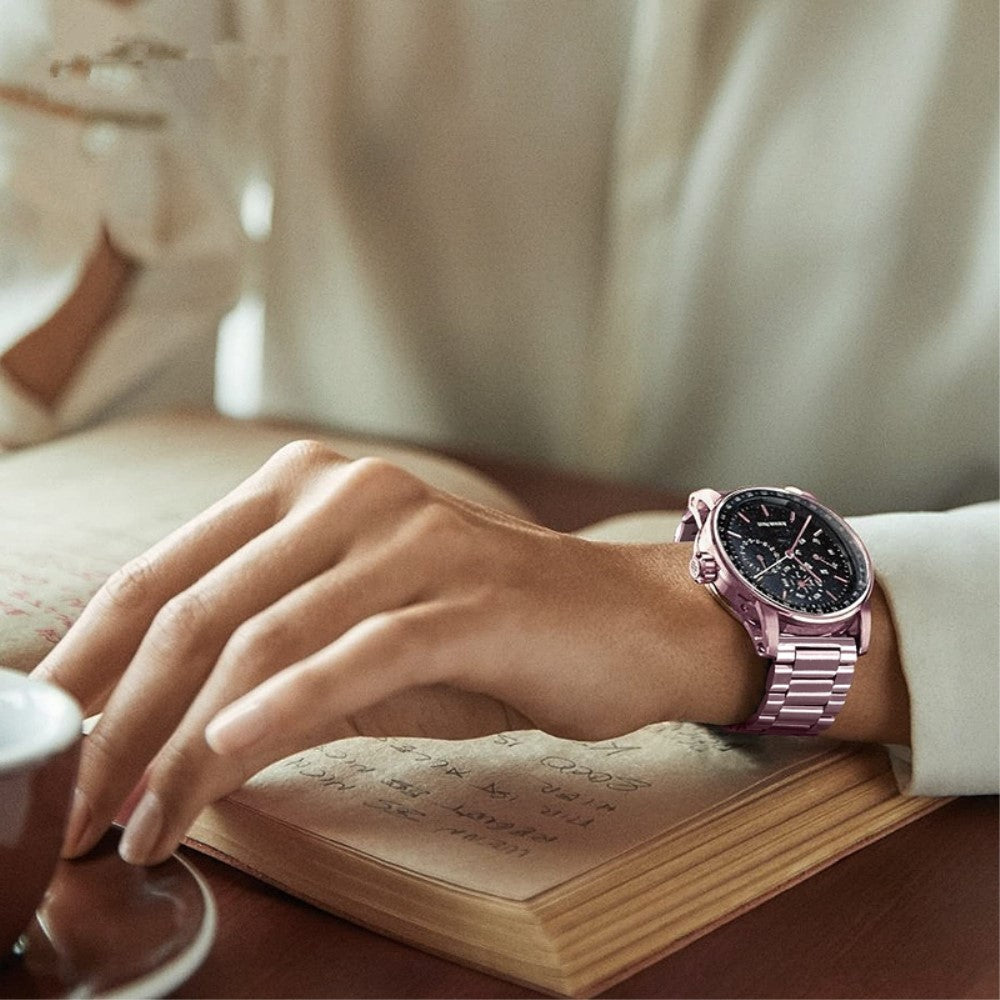 Rigtigt kønt Universal Metal Urrem - Pink#serie_2