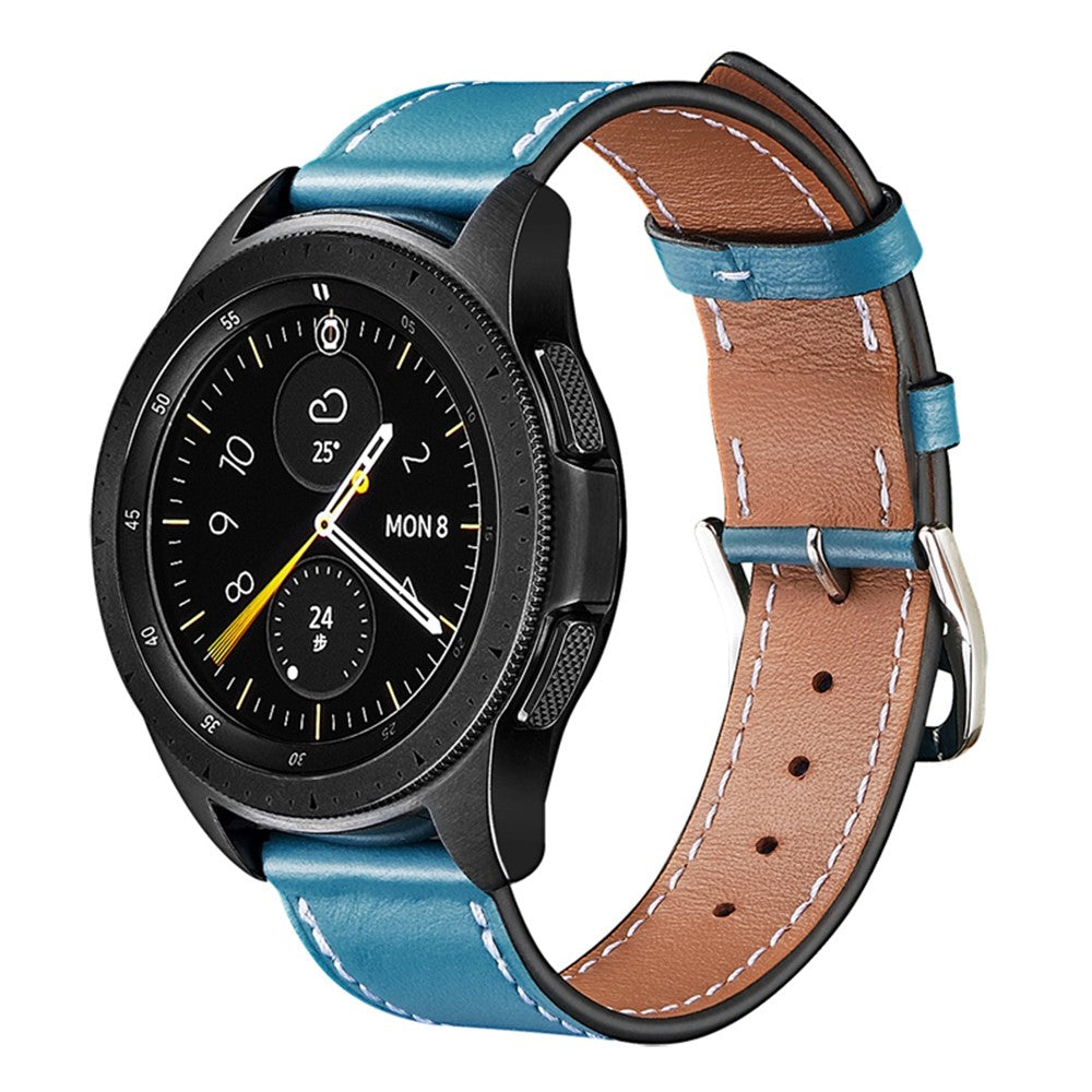 Rigtigt flot Universal Ægte læder Urrem - Blå#serie_13