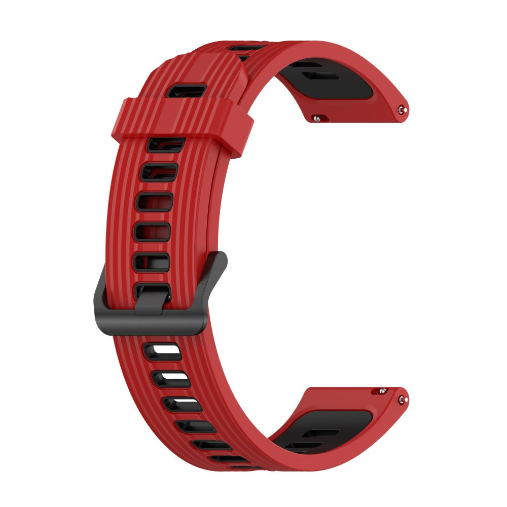 20mm Universal dual color stripe style watch strap - Red / Black#serie_5