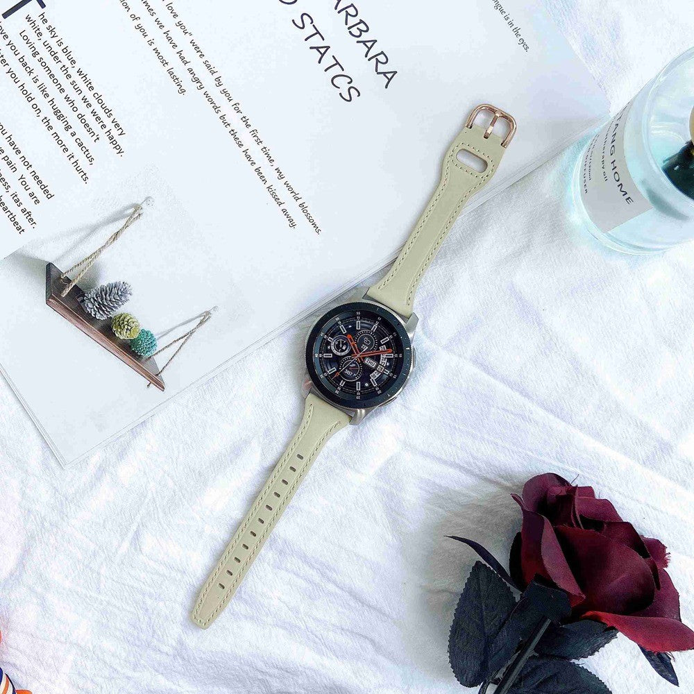 Vildt rart Universal Ægte læder Urrem - Beige#serie_5