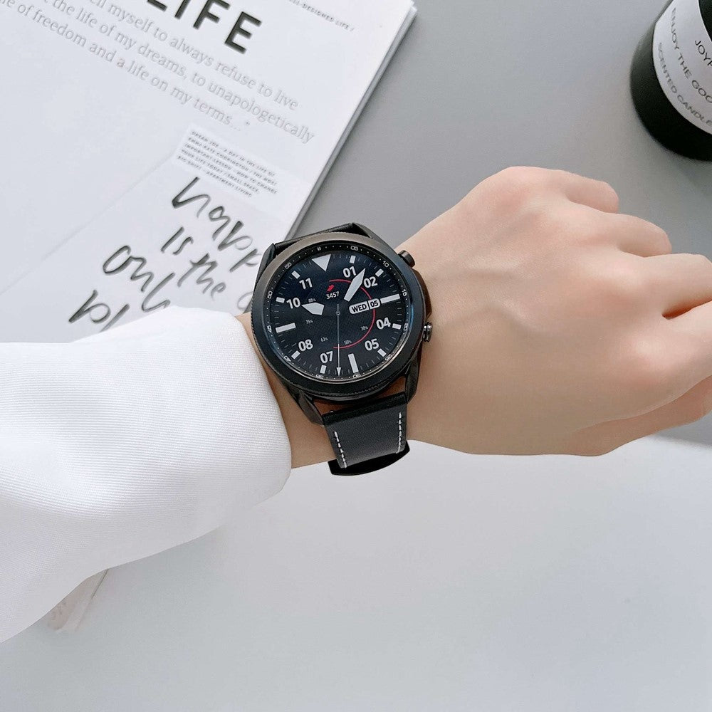 Helt vildt rart Universal Ægte læder Urrem - Sort#serie_1