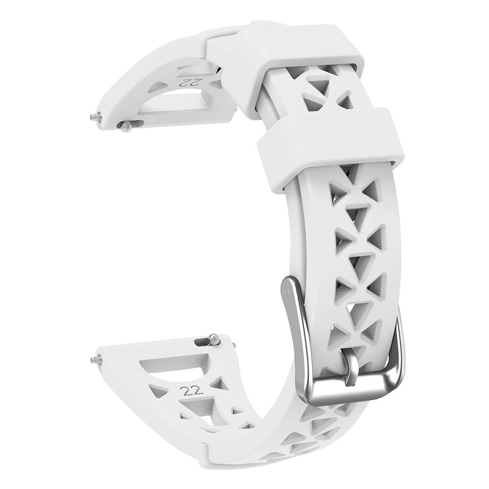 20mm Universal tower design silicone watch strap - White#serie_2