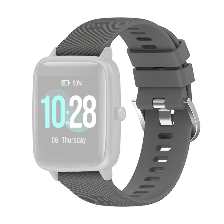 19mm Universal silicone cross stripe style watch strap - Grey#serie_11