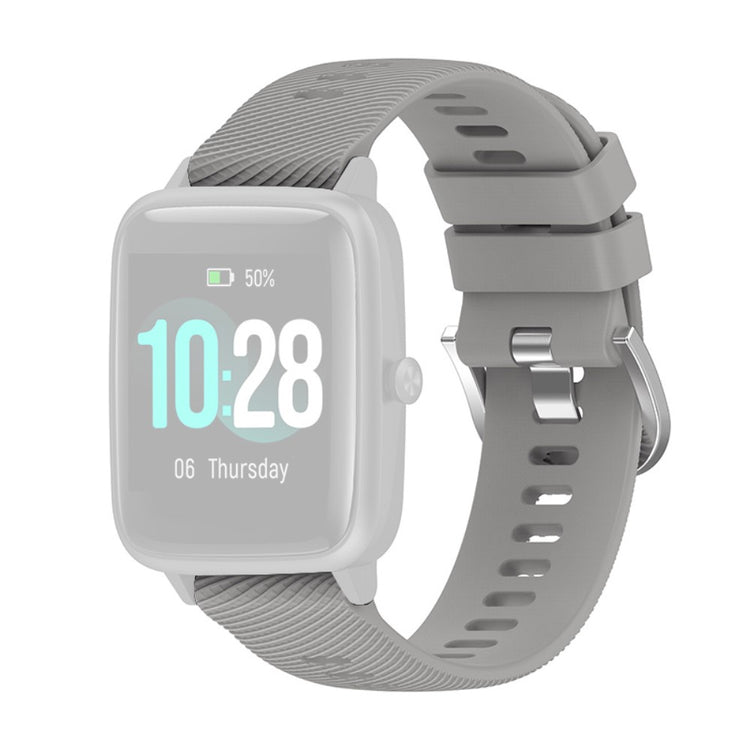 19mm Universal silicone cross stripe style watch strap - Light Grey#serie_7