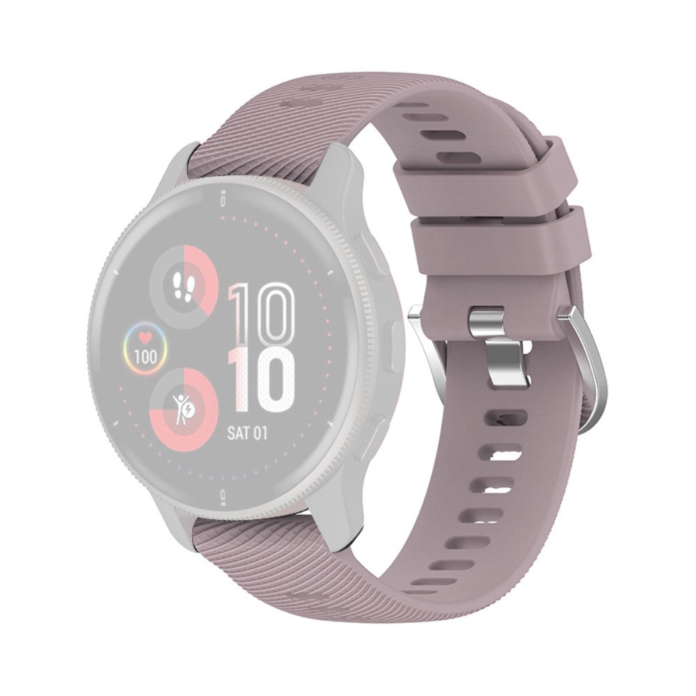 20mm cross stripe silicone watch strap for Samsung and Garmin watch - Light Purple#serie_8