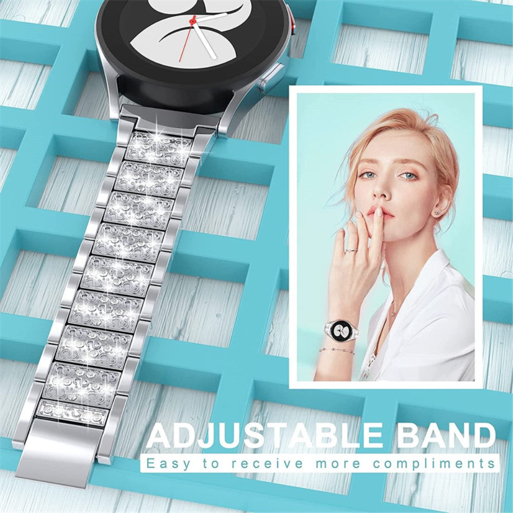 Vildt hårdfør Universal Metal og Rhinsten Rem - Sølv#serie_3