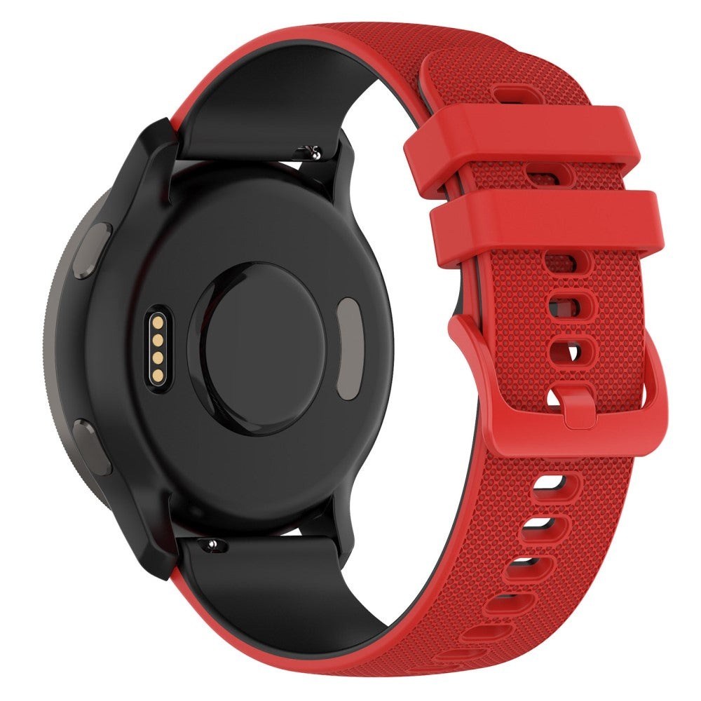 22mm Universal dual color silicone watch strap - Red / Black#serie_7