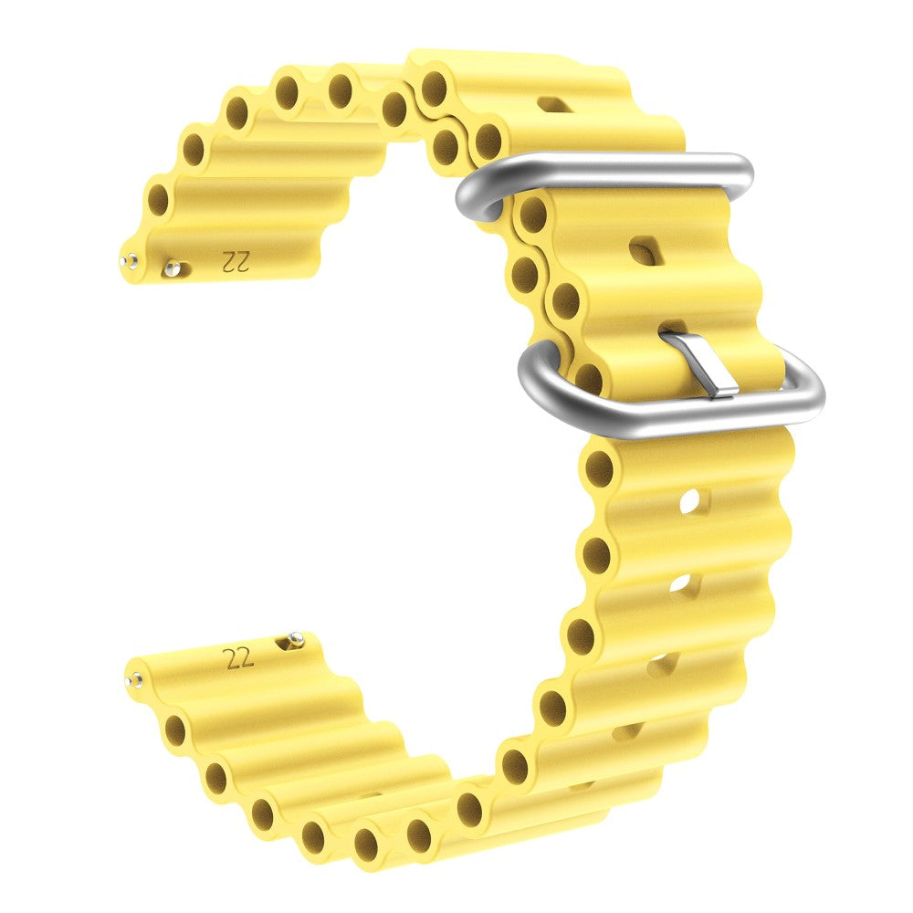 20mm Universal silicone watch strap - Yellow#serie_7