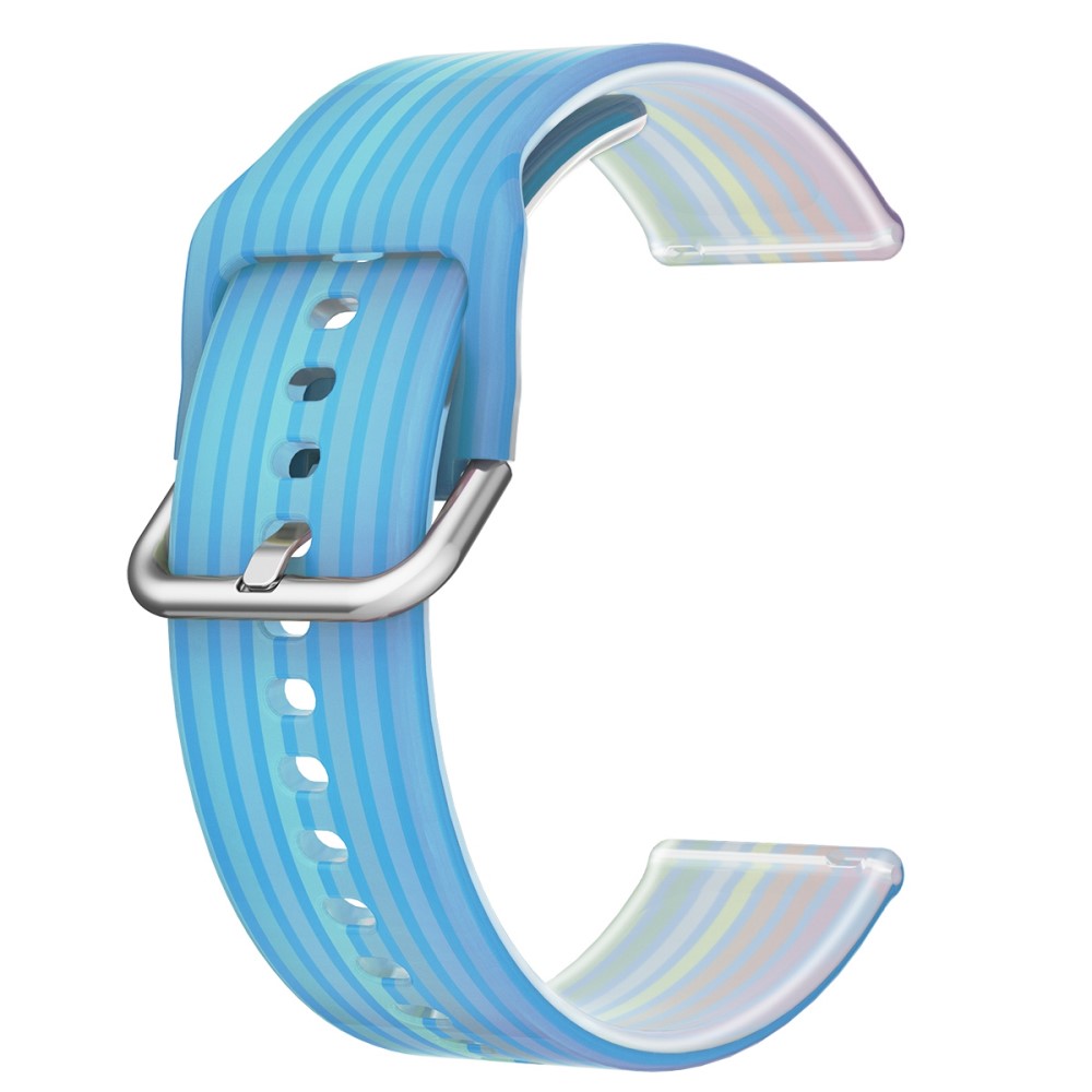 20mm Universal rainbow color silicone watch strap - Blue Rainbow#serie_4