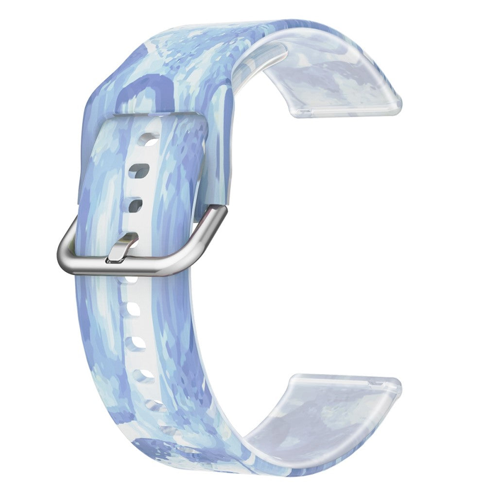 20mm Universal rainbow color silicone watch strap - Ice Blue#serie_9