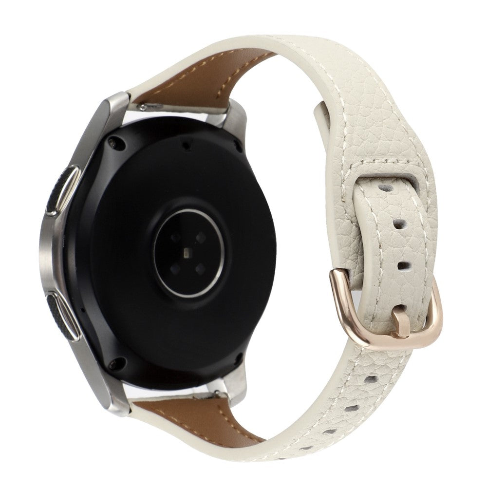 22mm Universal litchi genuine leather watch strap - Apricot#serie_5