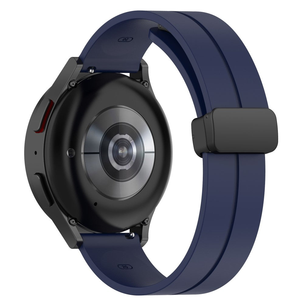 20mm Universal silicone watch strap with magnetic folding buckle - Midnight Blue#serie_10