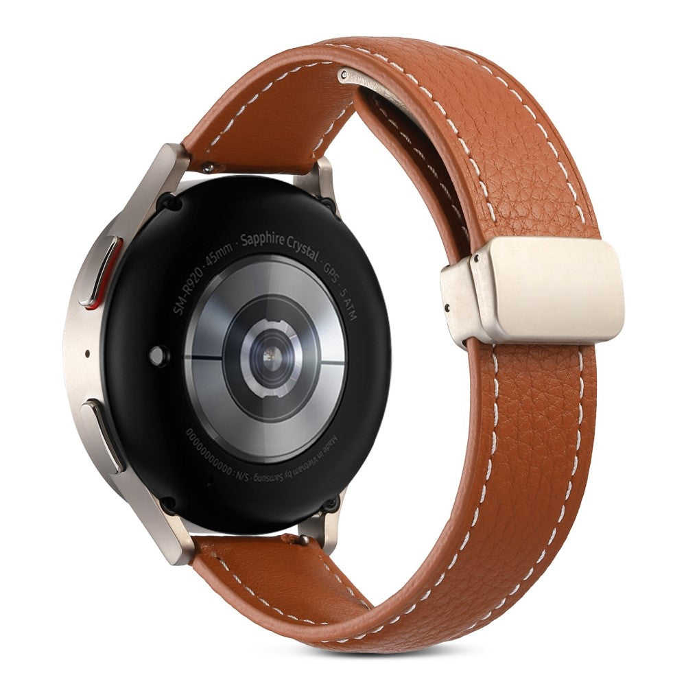 22mm Universal genuine leather watch strap - Brown#serie_2