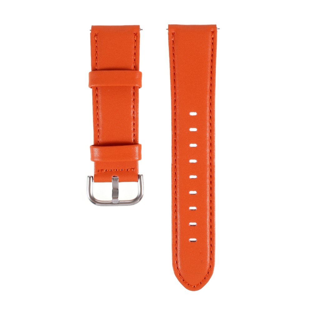 20mm Universal solid color leather watch strap - Yellow#serie_5