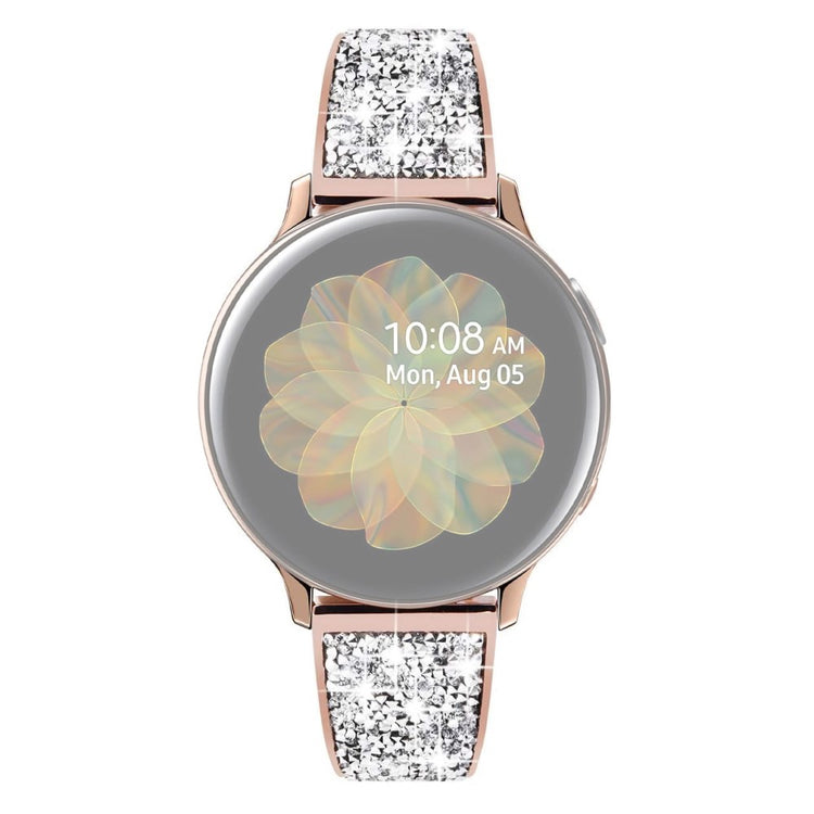 20mm Universal glitter adorned stainless steel watch strap - Rose Gold#serie_1