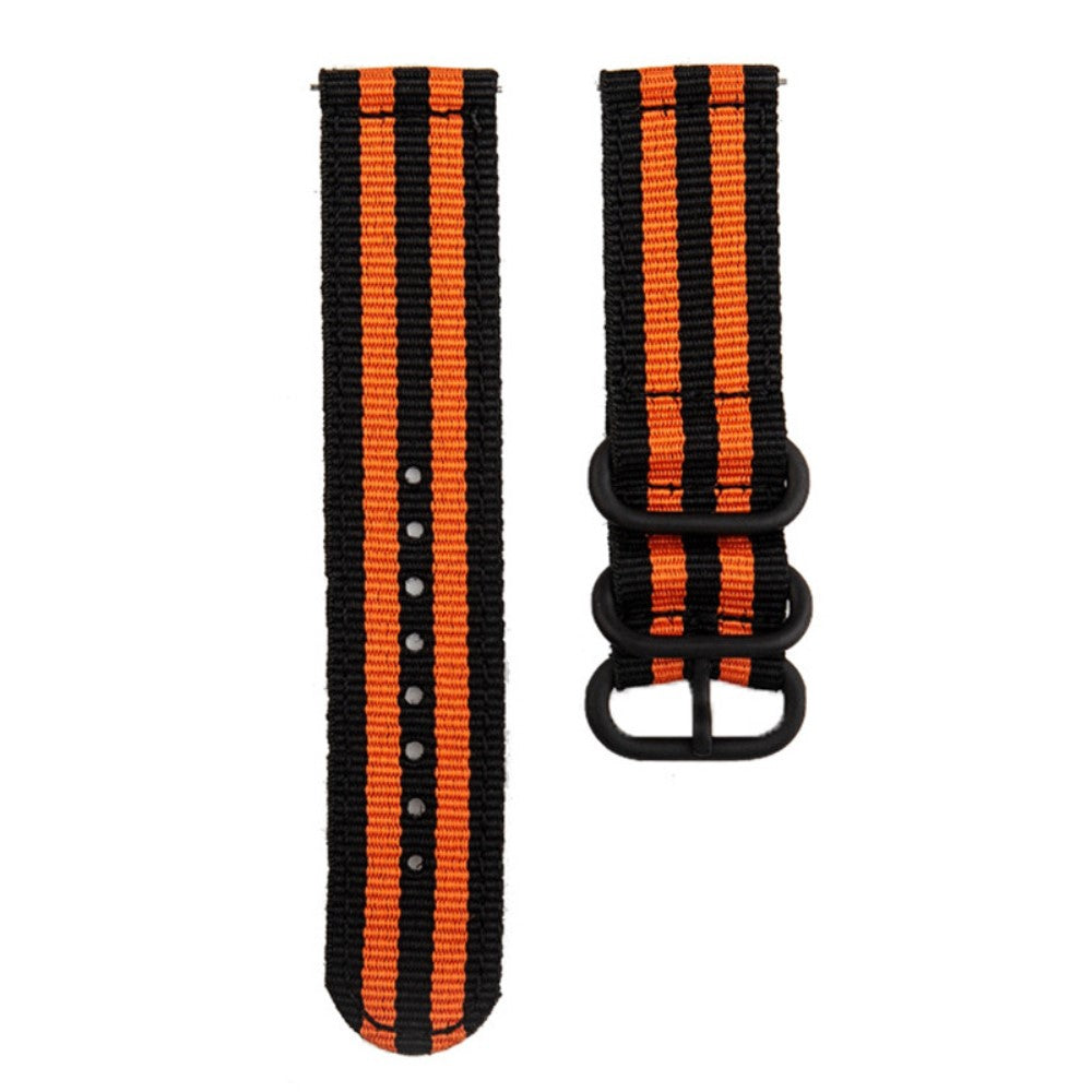 18mm Universal nylon watch strap - Black / Orange#serie_3