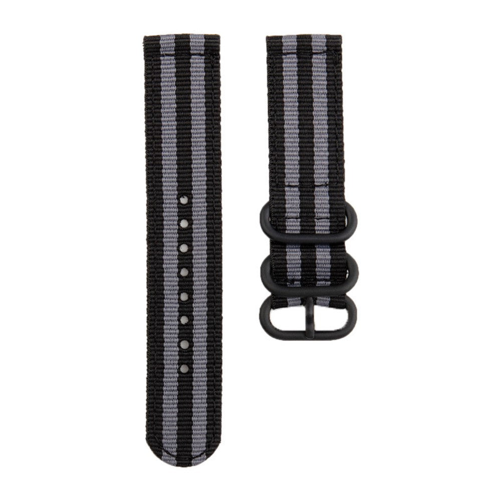 18mm Universal nylon watch strap - Black / Grey#serie_4