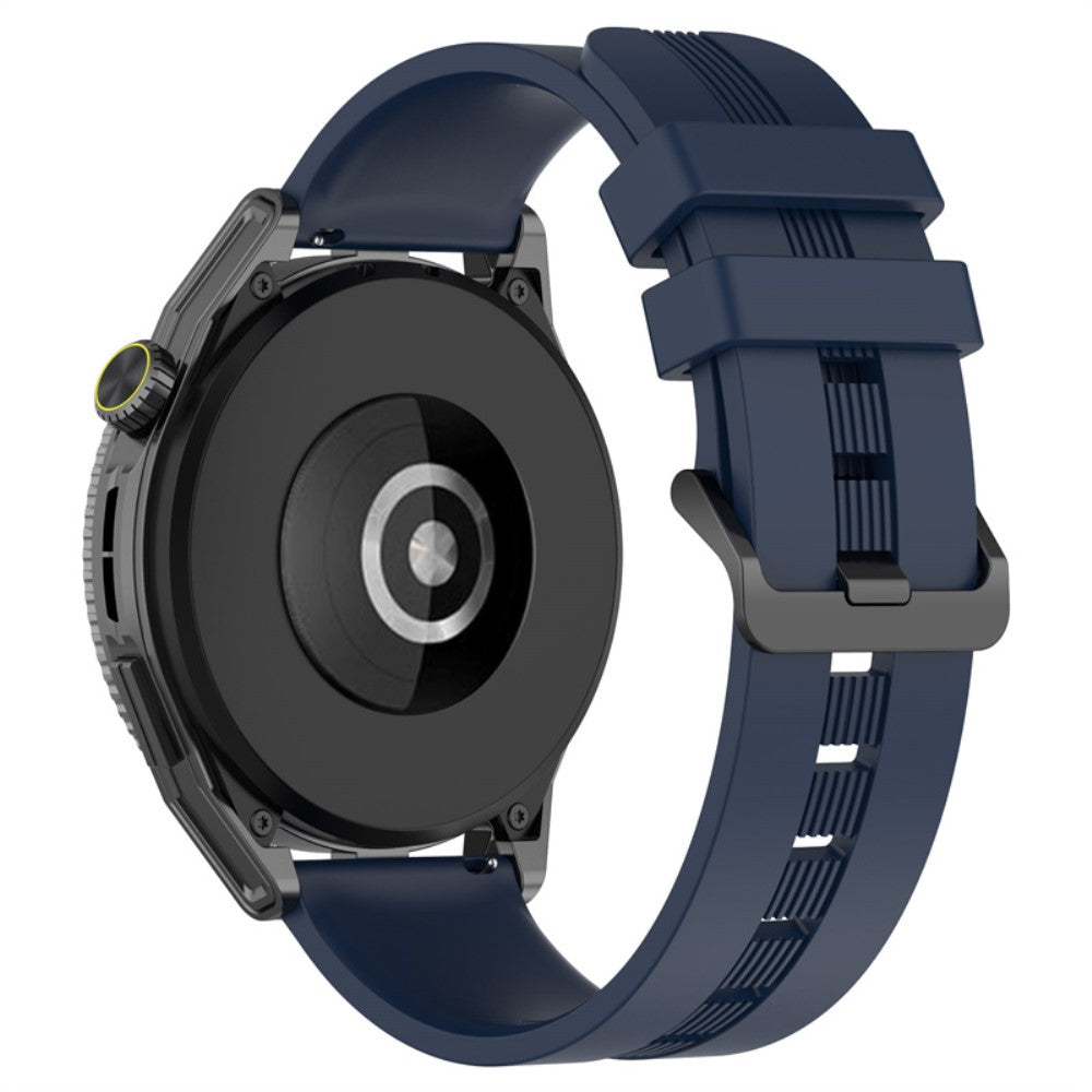 22mm Universal textured silicone watch strap - Navy Blue#serie_3