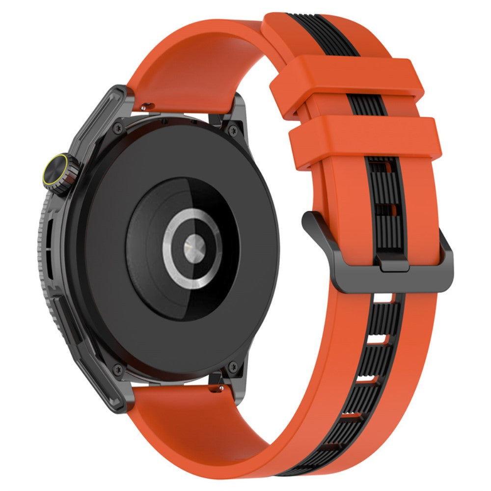 20mm Universal dual-color silicone watch strap - Orange / Black#serie_6