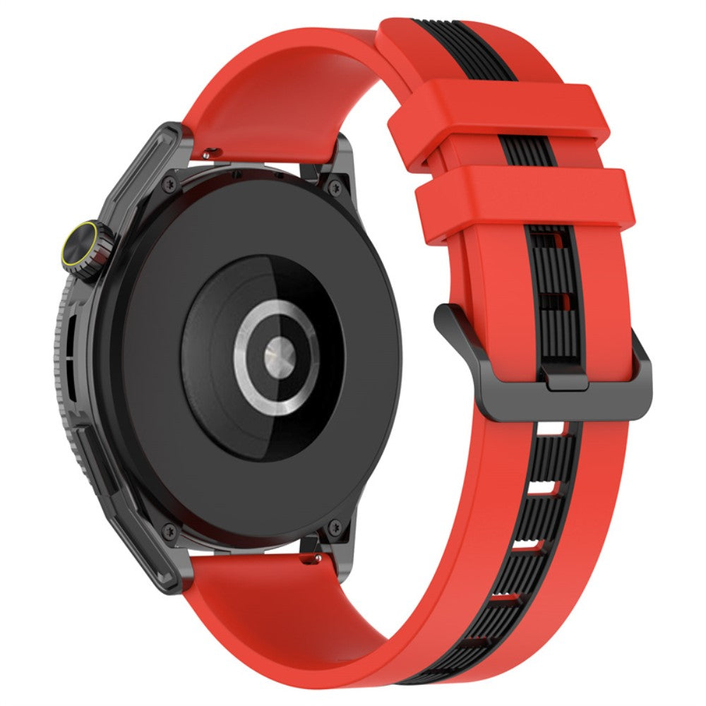 22mm Universal dual-color silicone watch strap - Red / Black#serie_10