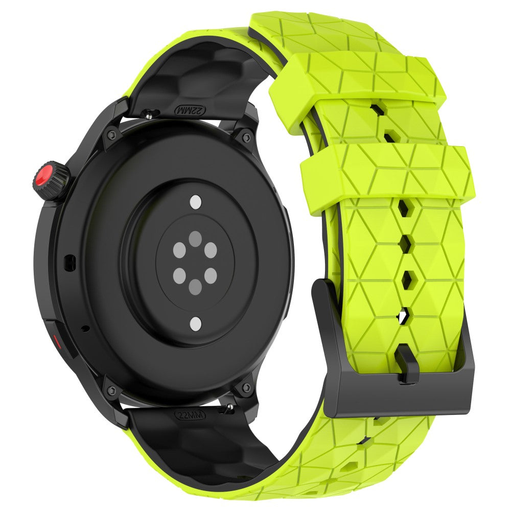 20mm Universal dual color football pattern style strap - Lime / Black#serie_9