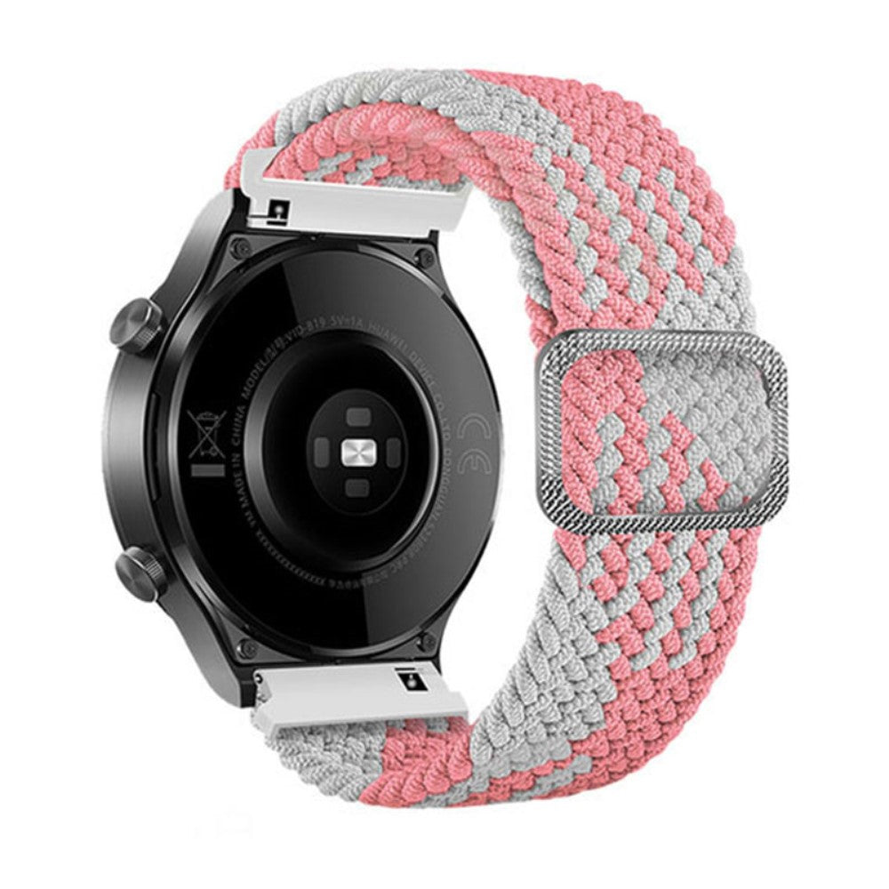 22mm Universal nylon strap with buckle - Pink / White#serie_4