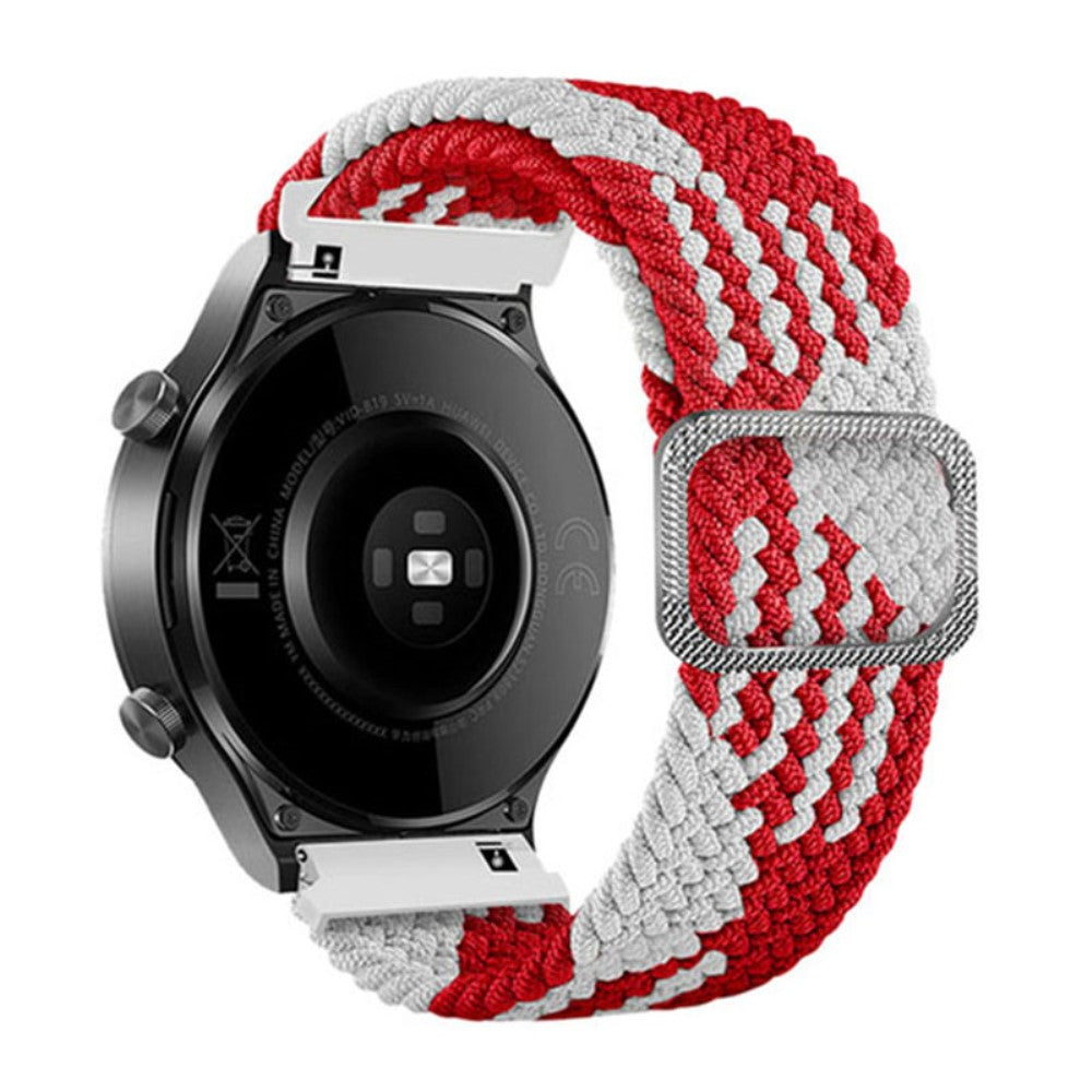 22mm Universal nylon strap with buckle - Red / White#serie_9