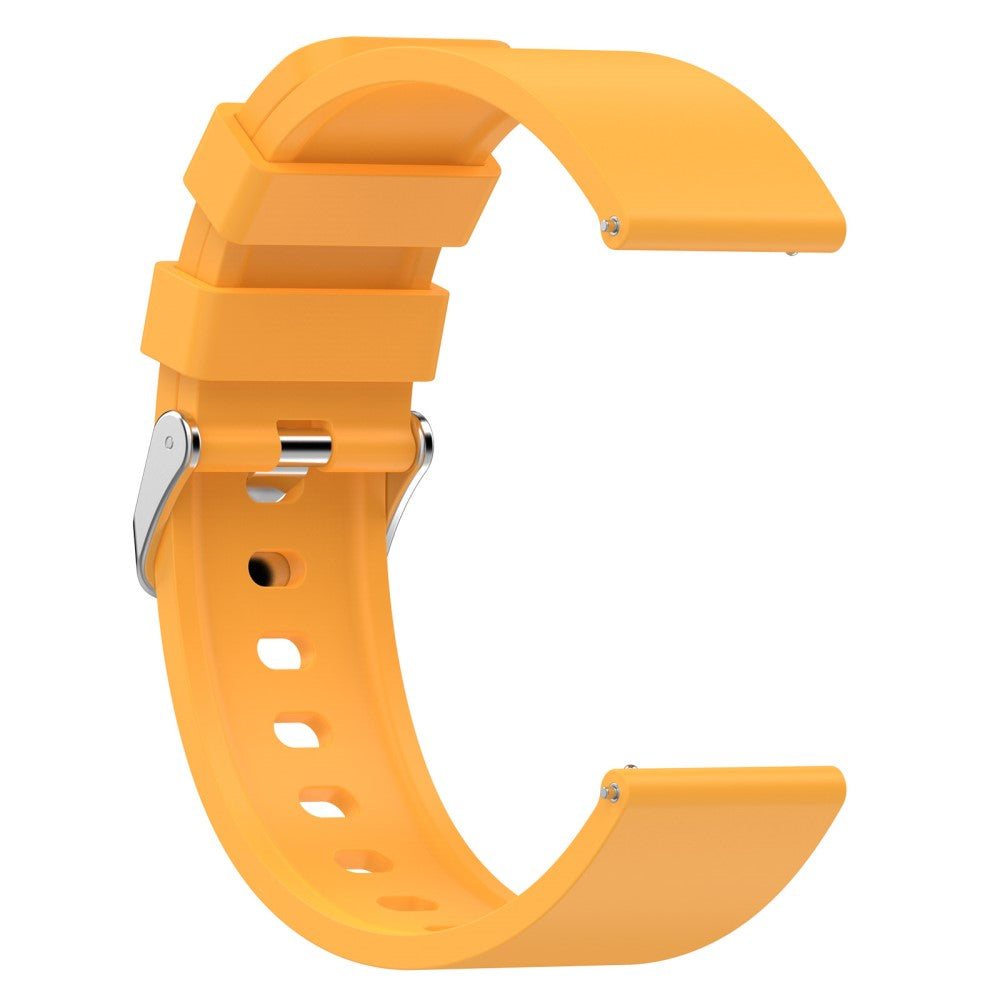 Meget Slidstærk Silikone Universal Rem passer til Smartwatch - Gul#serie_6