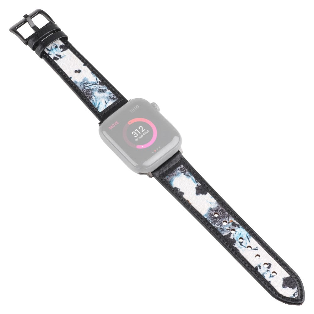 Helt vildt fed Apple Watch Series 7 41mm Ægte læder Rem - Blå#serie_2