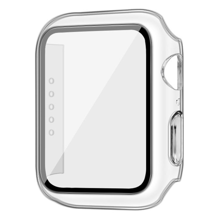 Beskyttende Apple Watch Series 7 41mm Cover med Skærmbeskytter i Plastik og Hærdet Glas - Gennemsigtig#serie_3