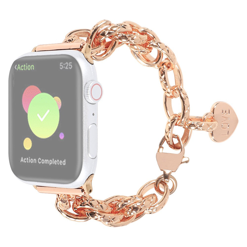 Meget kønt Apple Watch Series 7 41mm Metal Rem - Pink#serie_3