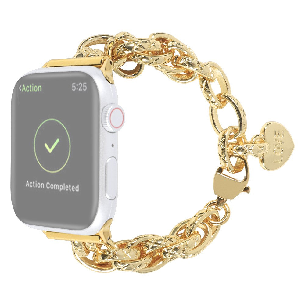 Meget kønt Apple Watch Series 7 41mm Metal Rem - Guld#serie_4