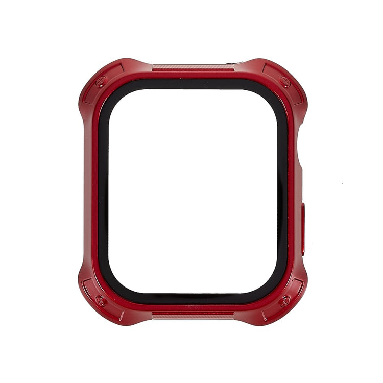 Meget Godt Apple Watch Series 7 41mm Cover med Skærmbeskytter i Plastik og Hærdet Glas - Rød#serie_1