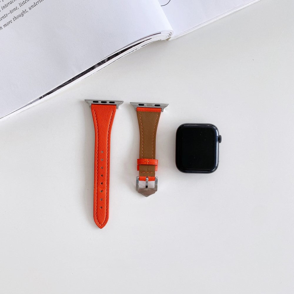 Flot Universal Apple Ægte læder Urrem - Sort#serie_1