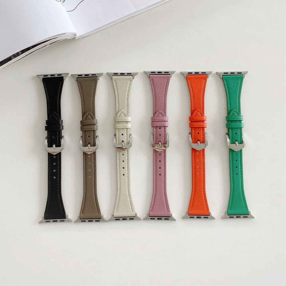 Flot Universal Apple Ægte læder Urrem - Orange#serie_5