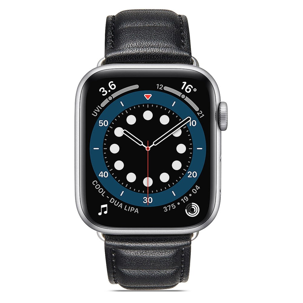 Godt Universal Apple Ægte læder Urrem - Sort#serie_4